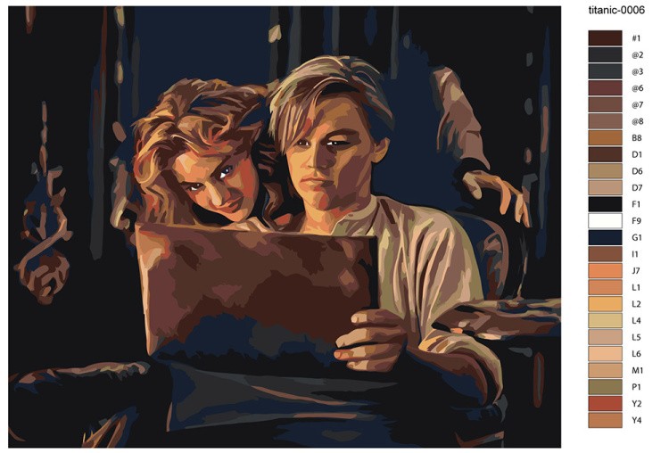 Картина по номерам «Титаник: Джек и Роза 3» — картинка 2