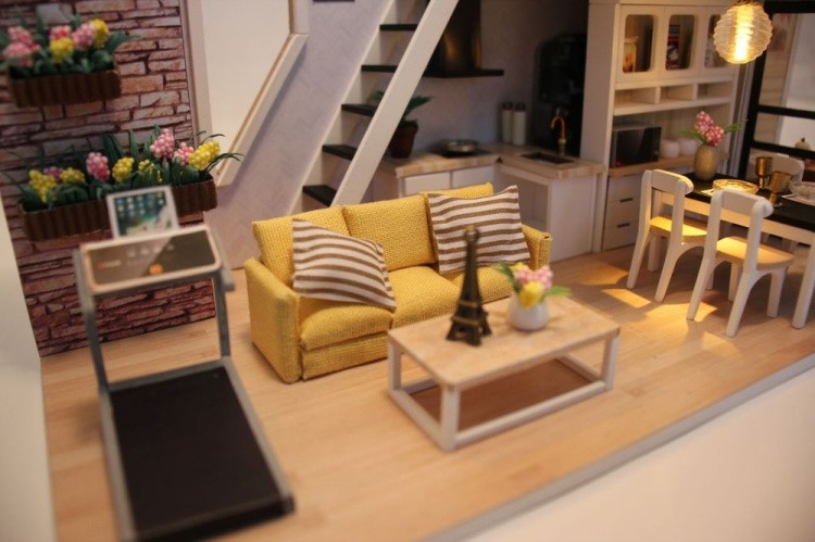 Набор для создания миниатюры (румбокс) «Студия в стиле модерн» (русифицированная версия) — картинка 2