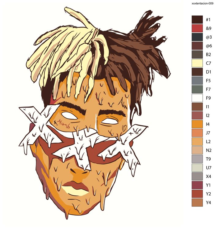 Картина по номерам «XXXTENTACION 9» — картинка 2