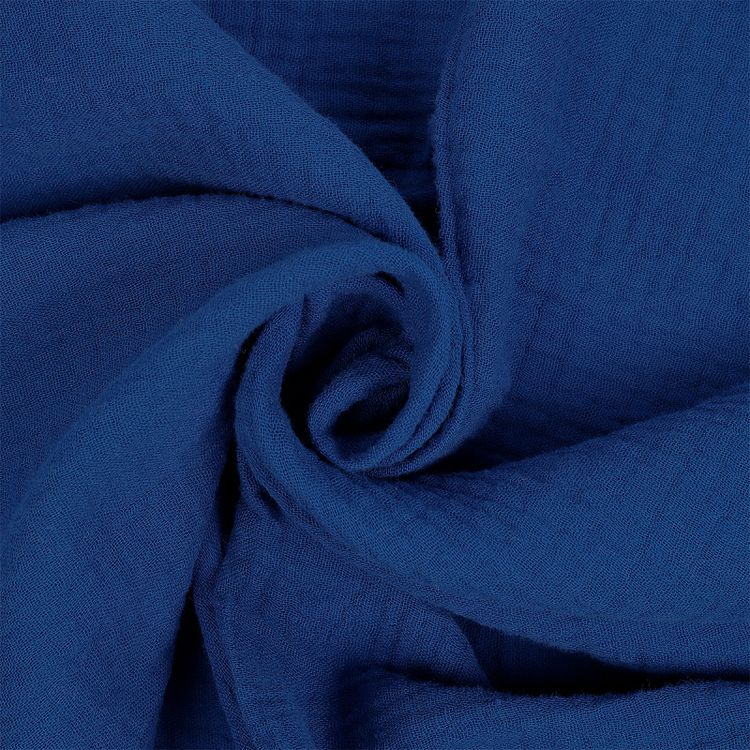 Ткань Муслин, 1 м х 130 см, 125 г/м², цвет: синий, TBY