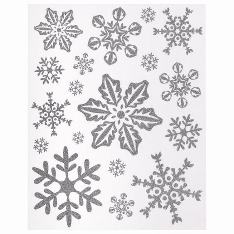 Украшение для окон и стекла «Серебристые снежинки 2» — картинка 2