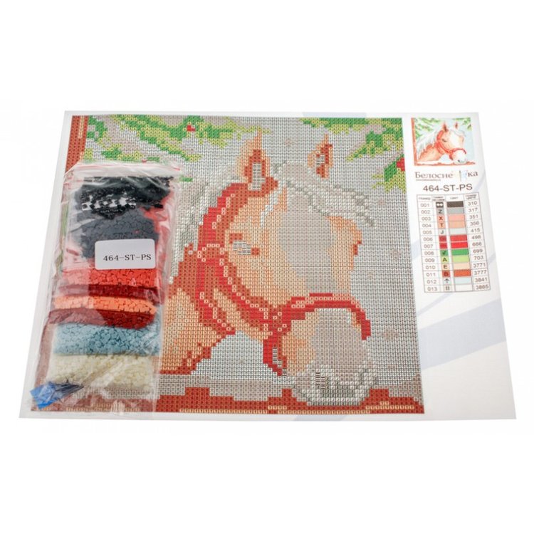 Алмазная вышивка «Белогривая лошадка» — картинка 3