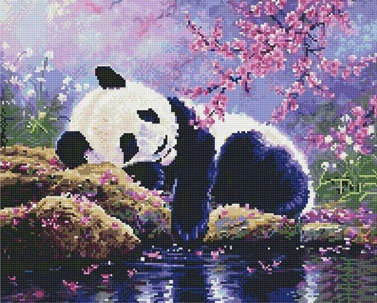 Алмазная вышивка «Панда на отдыхе»