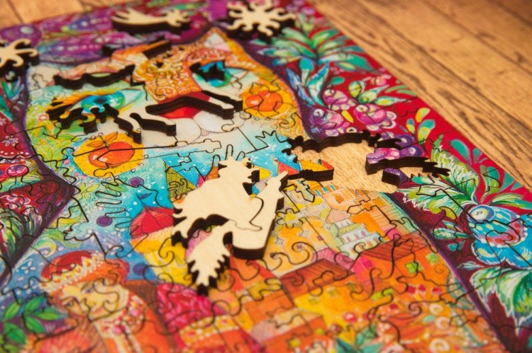 Деревянные пазлы DAVICI «Иван Царевич и серый волк 120 деталей» — картинка 3