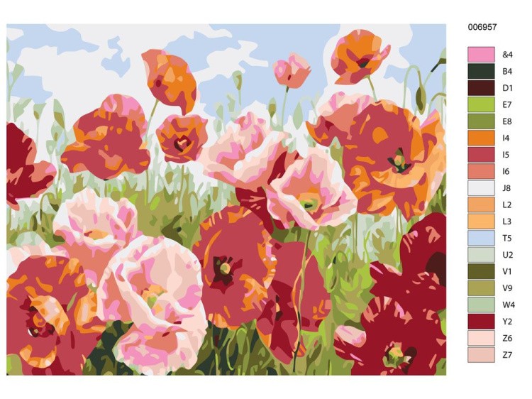 Картина по номерам «Красные маки» — картинка 2