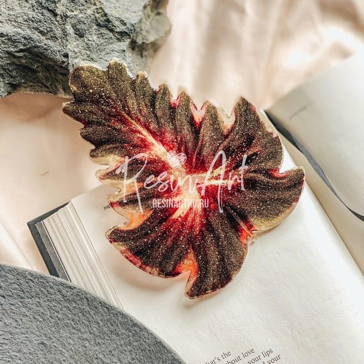 Подстаканник Лист боярышника - Силиконовый молд, ResinArt — картинка 3