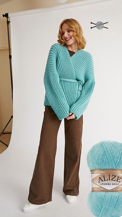 Пряжа ALIZE Angora Gold (27), бледная сирень, 5 шт. по 100 г — картинка 8