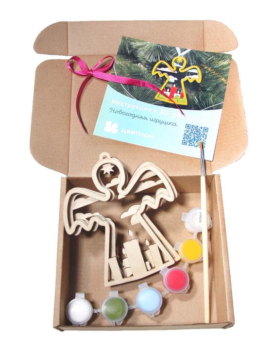 3D пазл-раскраска «Рождественское чудо» — картинка 4