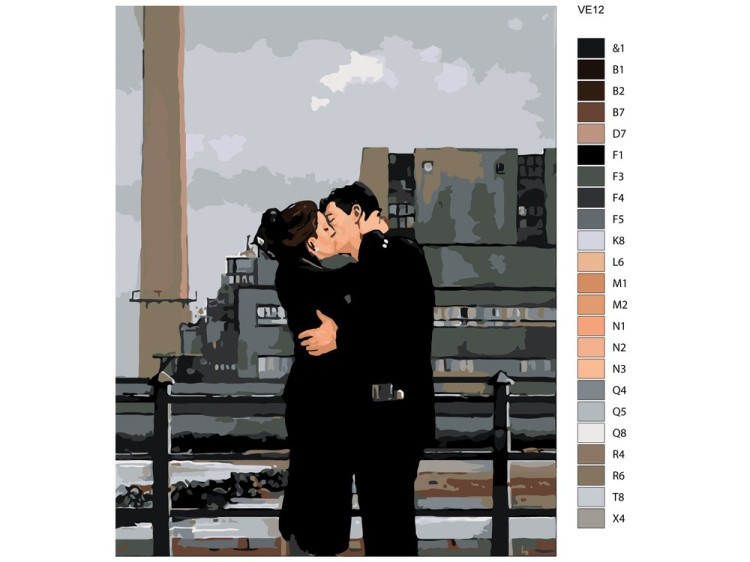 Картина по номерам «Поцелуй на прощание» — картинка 2