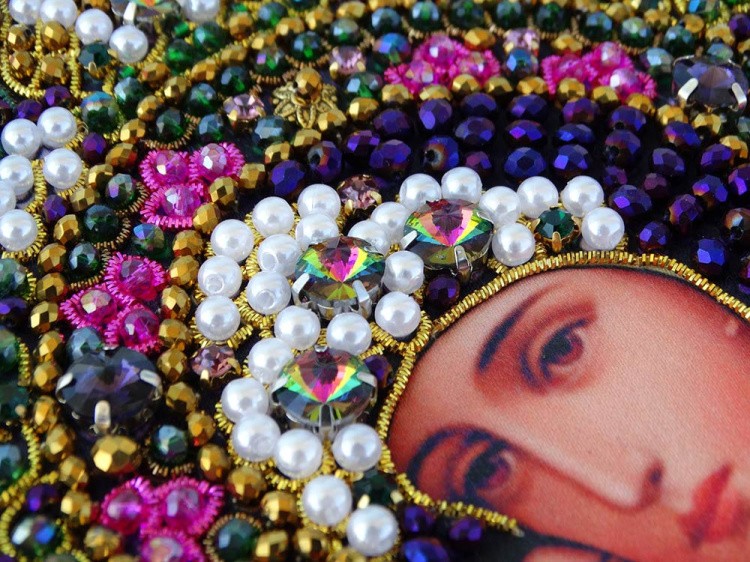 Набор для вышивания хрустальными камнями Богородица «Феодоровская» (маленькая) — картинка 9