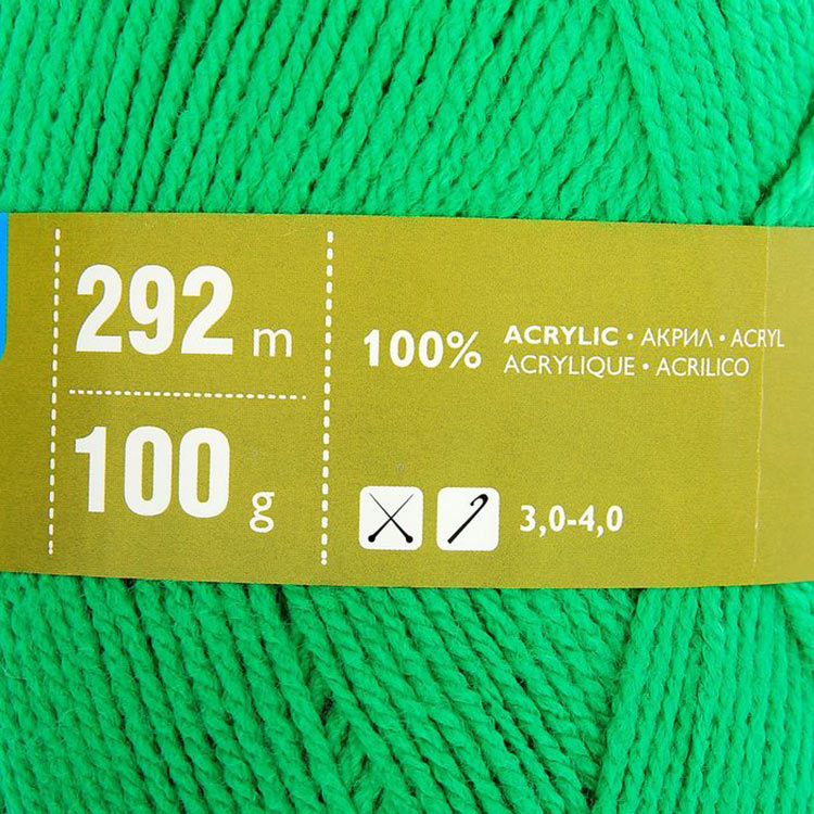 Пряжа Семеновская Sufle (54067), ярко-зеленый NEW 5 шт. по 100 г — картинка 4