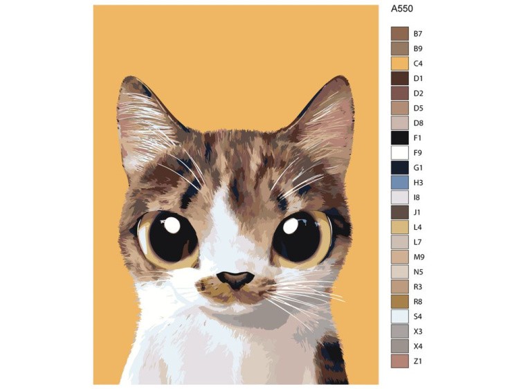 Картина по номерам «Усатик» — картинка 2