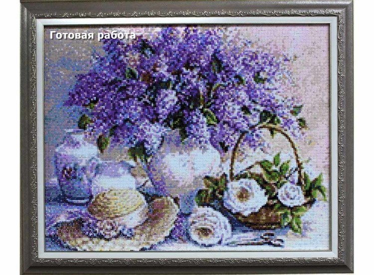 Алмазная вышивка «Сирень» — картинка 3