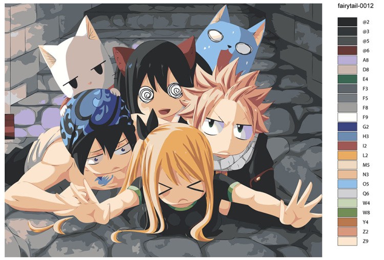 Картина по номерам «Аниме манга Хвост Феи Fairy Tale 10 40х50» — картинка 2