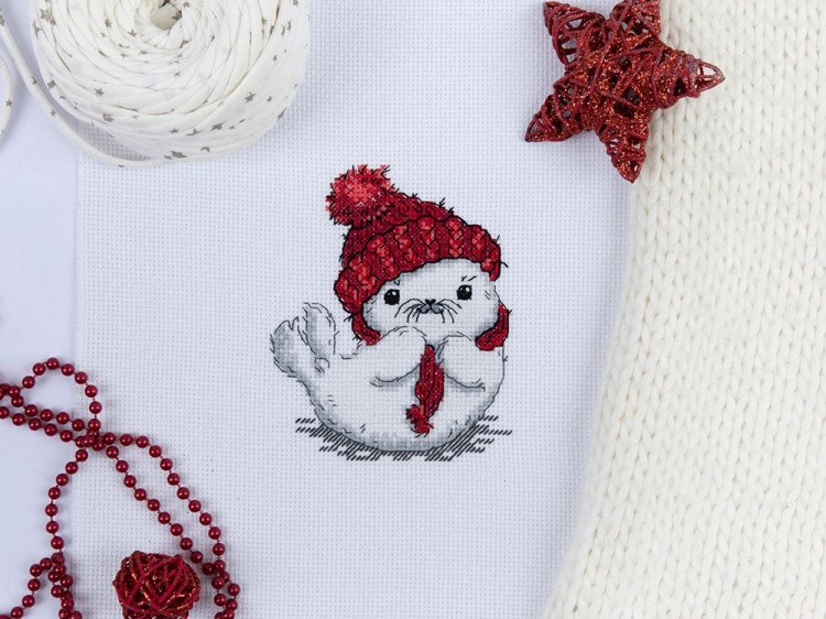 Набор для вышивания «Белёк в шапочке» — картинка 2