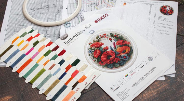 Набор для вышивания «Композиция с маками» — картинка 6