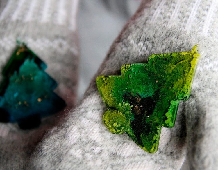 Молд силиконовый Новогодняя игрушка Елочка, ResinArt — картинка 3