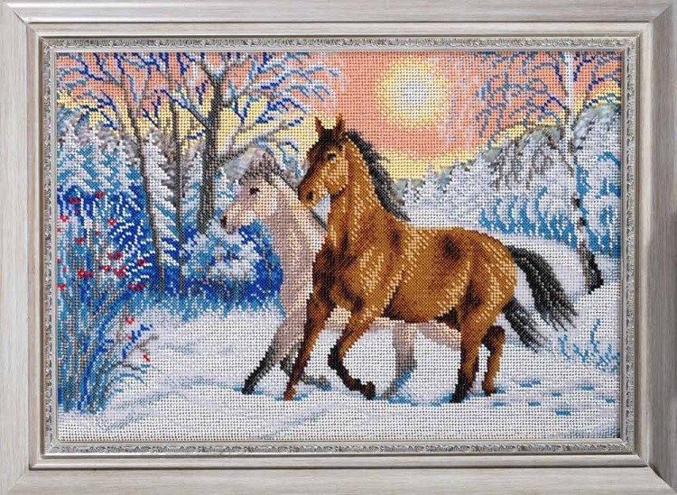 Набор вышивки бисером «Первый снег» — картинка 2