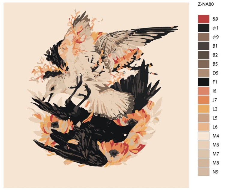 Картина по номерам «Битва воронов» — картинка 2