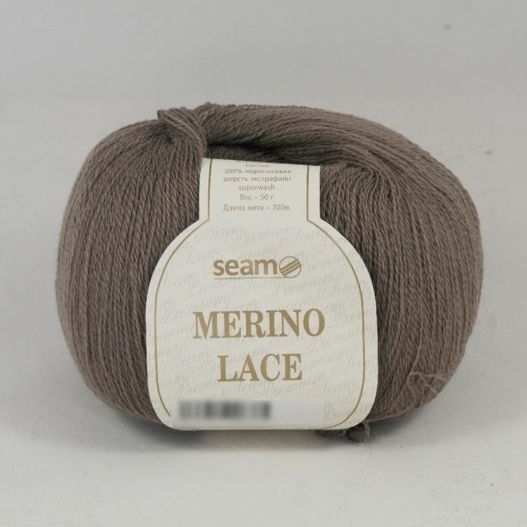 Пряжа SEAM MERINO LACE (25), серо-бежевый, 5 шт. по 50 г — картинка 2