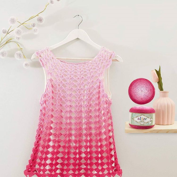 Пряжа ALIZE Bella Ombre Batik (7406), колокольчик, 5 шт. по 250 г — картинка 4