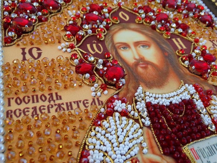 Набор вышивки хрустальными камнями «Вседержитель (золотая)» — картинка 10