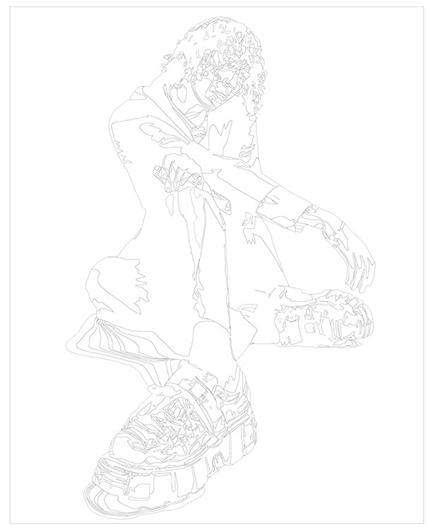 Картина по номерам «Вышел покурить: Юра Авангард 12» — картинка 3