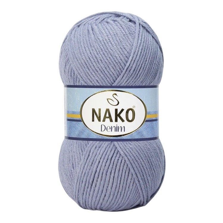 Пряжа NAKO Denim (Нако Деним), (6540), стальной, 5 шт. по 100 г