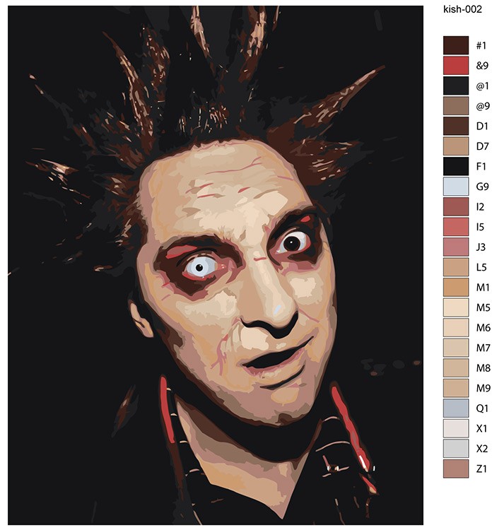 Картина по номерам «КиШ Король и Шут: Михаил Горшенев» — картинка 2