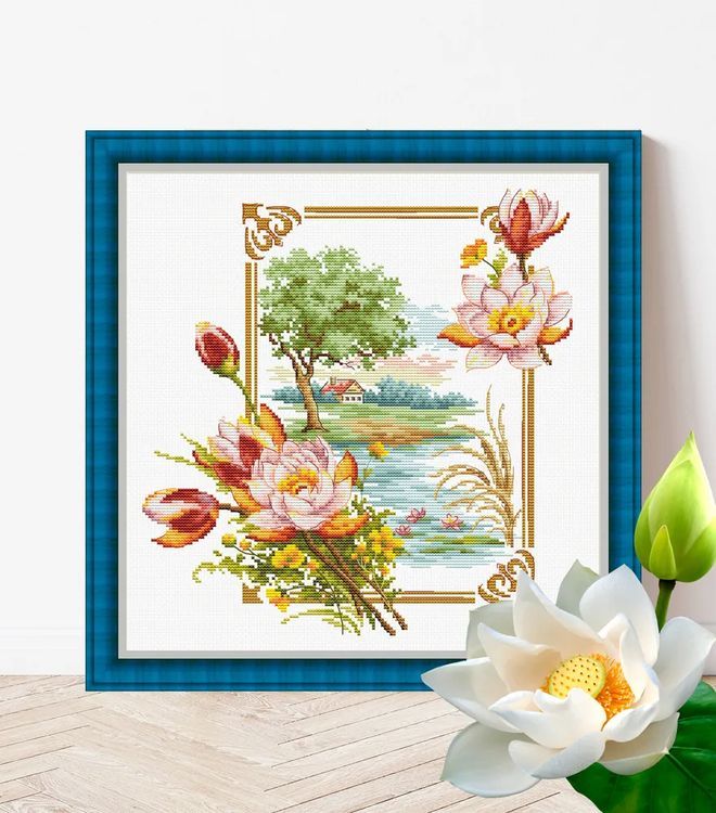 Рисунок на ткани «Лилии» — картинка 3