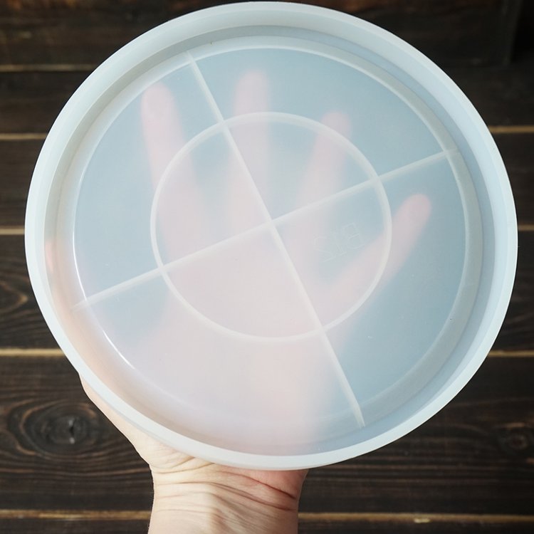 Силиконовый молд для эпоксидной смолы - Тарелка круг, 20 см — картинка 5