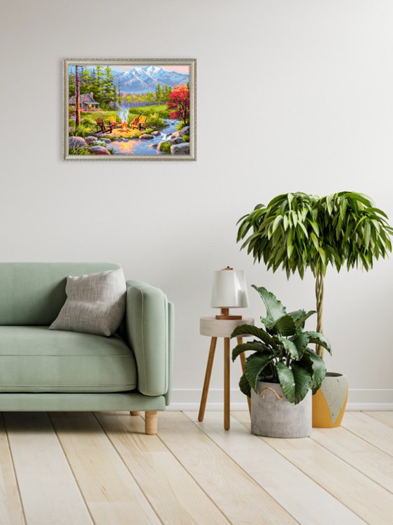 Картина по номерам «Вечер у костра» — картинка 8