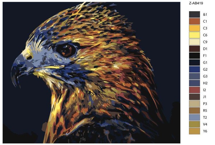 Картина по номерам «Ястреб» — картинка 2