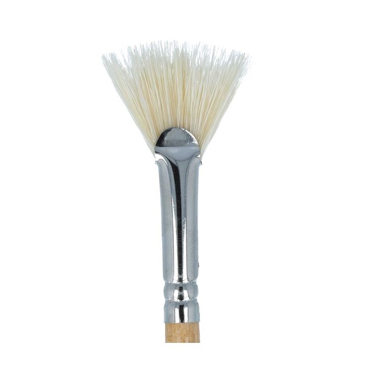 Кисть щетина №16, веерная, 5 шт., короткая ручка, Mr.Painter — картинка 2