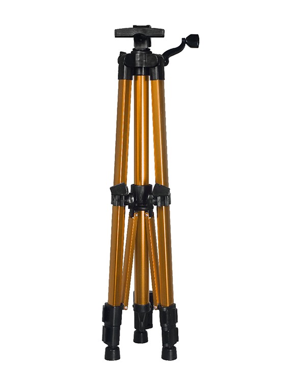 Напольный металлический мольберт-тренога коричнево-золотой с ручкой — картинка 2