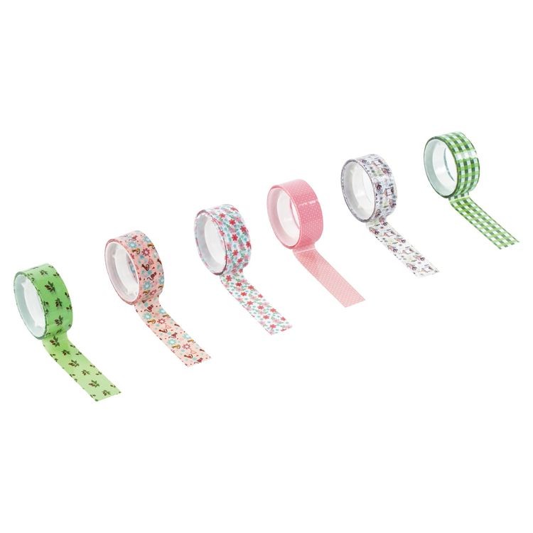 Клейкие ленты декоративные, ассорти №1, 6 шт., 15 мм х 5 м — картинка 3