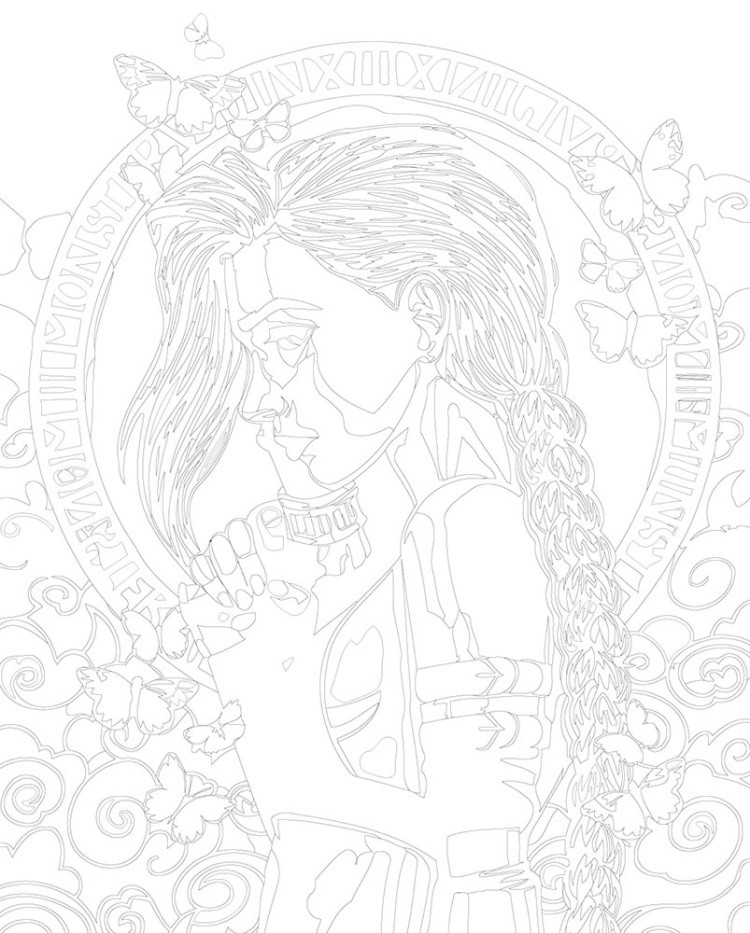 Картина по номерам «Аркейн Лига Легенд лол: Джинкс, бабочки» — картинка 3