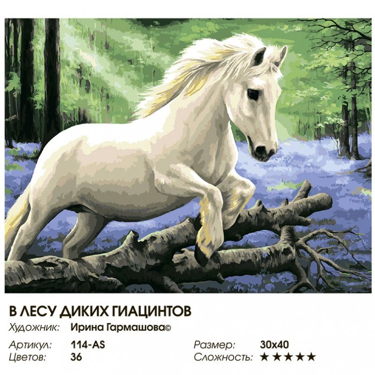 Картина по номерам «В лесу диких гиацинтов» — картинка 2