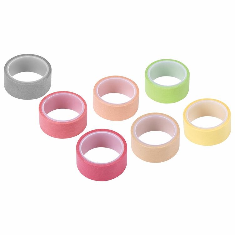 Клейкие WASHI-ленты для декора «Пастель», 7 цветов, 15 мм х 3 м — картинка 3