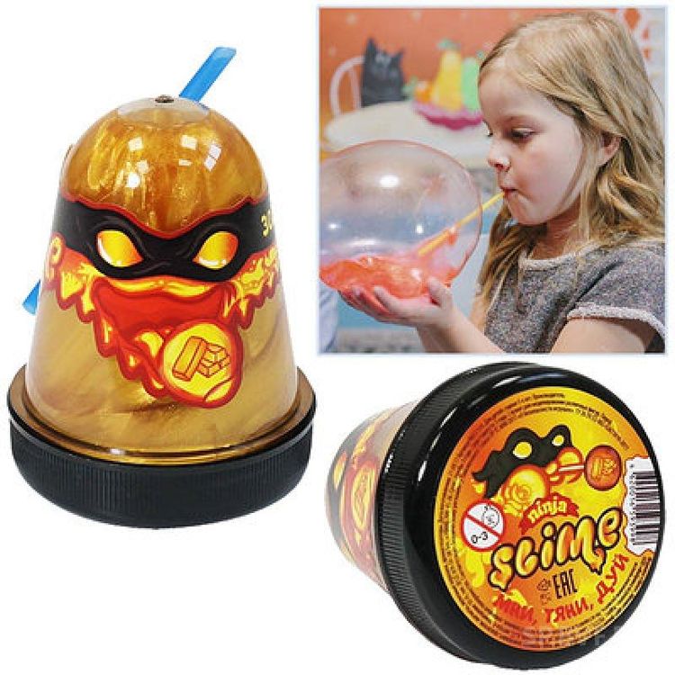 Лизун Slime «Ninja» золотой — картинка 2