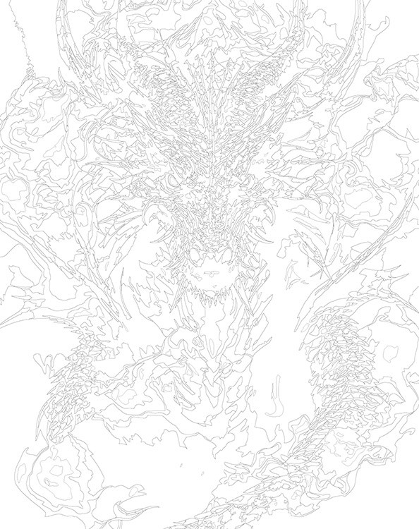 Картина по номерам «Грозный зеленый дракон» — картинка 3