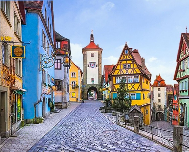 Алмазная вышивка «Старинные улочки Европы» — картинка 2