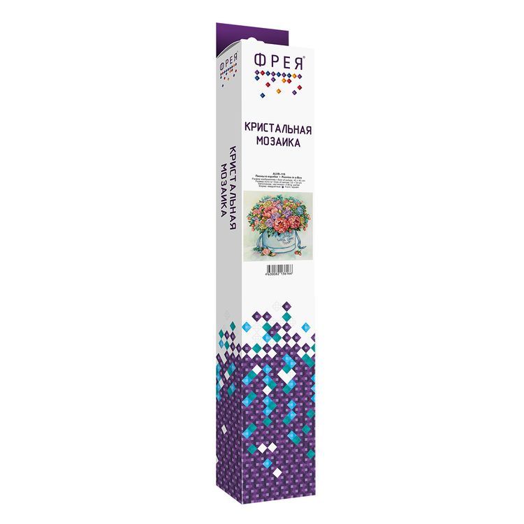 Алмазная вышивка «Пионы в коробке» — картинка 2