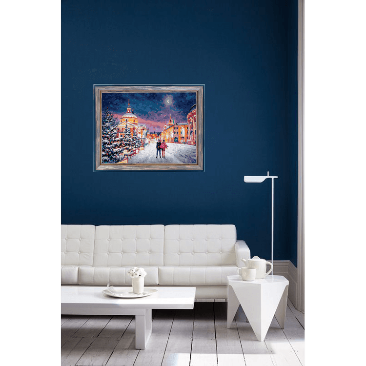 Картина по номерам «Снежная сказка в городе» — картинка 6