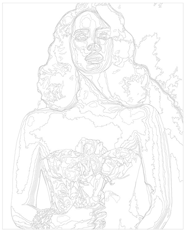 Картина по номерам «Lana Del Rey Лана Дель Рей: С розами» — картинка 3