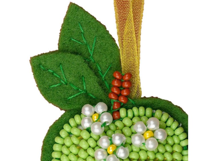 Набор вышивки бисером «Зеленое яблочко» — картинка 2