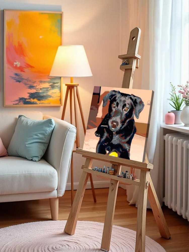 Картина по номерам «Черный пес» — картинка 10