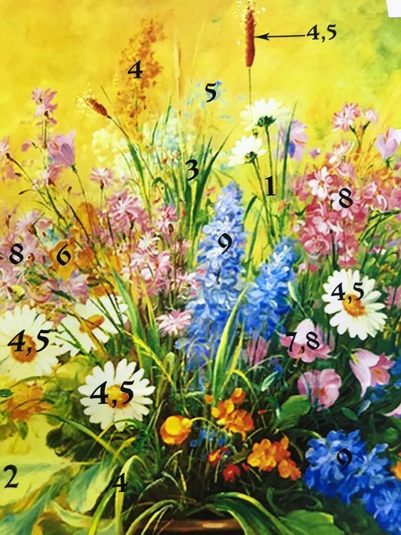 Вышивка лентами «Космея и луговые цветы» — картинка 6