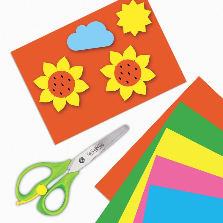 Картон цветной А4 мелованный флуоресцентный, 5 цветов, 10 листов, Brauberg — картинка 5