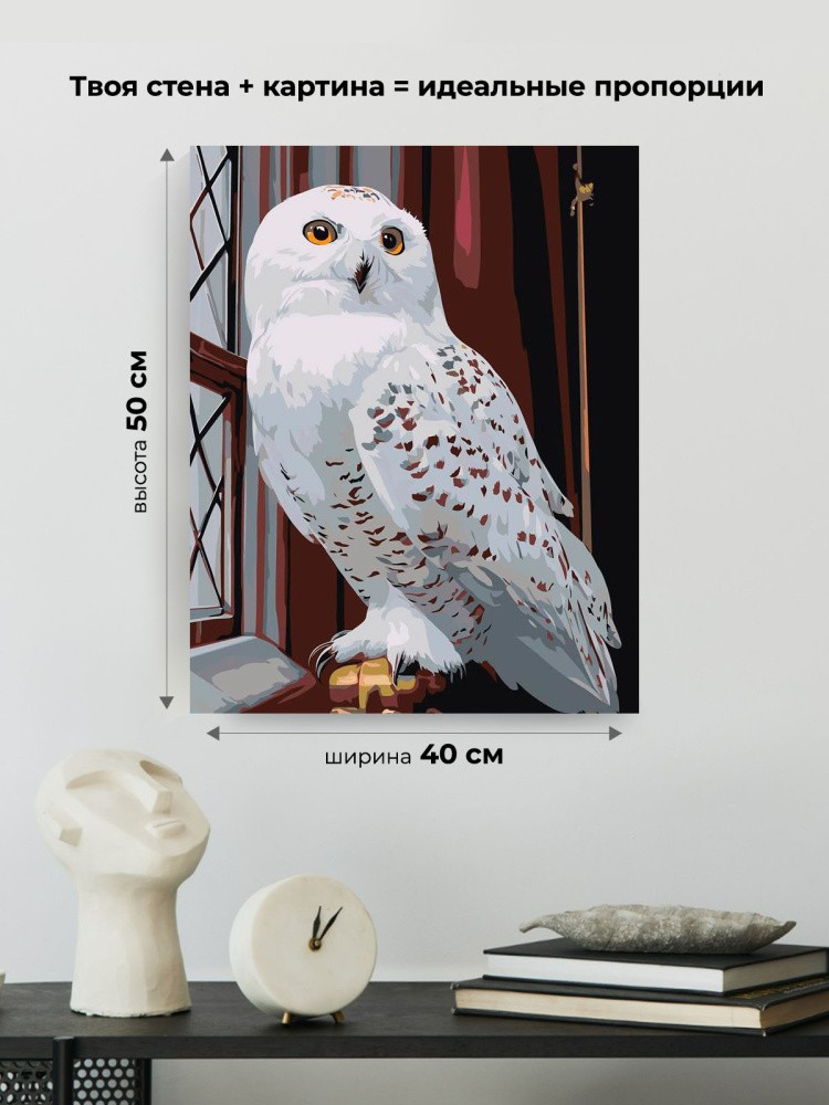 Картина по номерам Гарри Поттер сова Букля в Хогвартсе — картинка 3